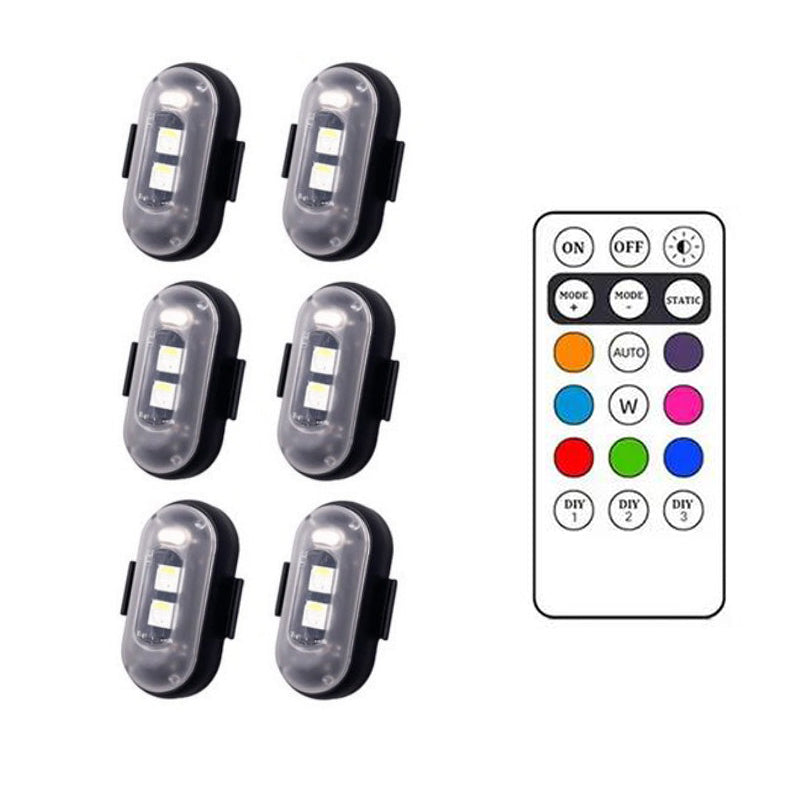 Bright LED warning lights designed for universal use with a handy remote control.