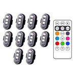 10 * lights + 1 * remote control (Velcro type)