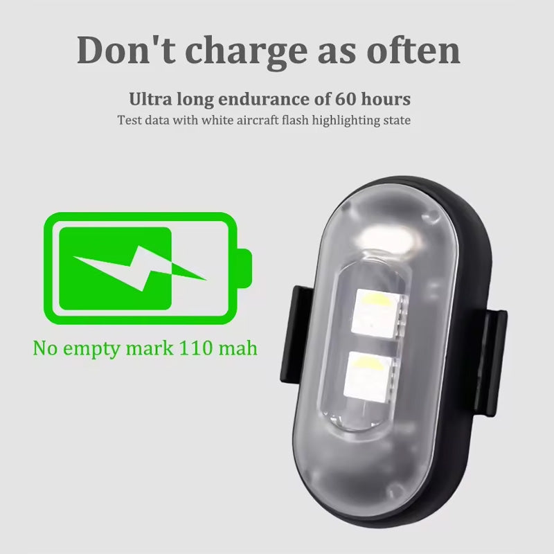 High-visibility LED strobe light, universally controlled for enhanced safety on the road or in air.