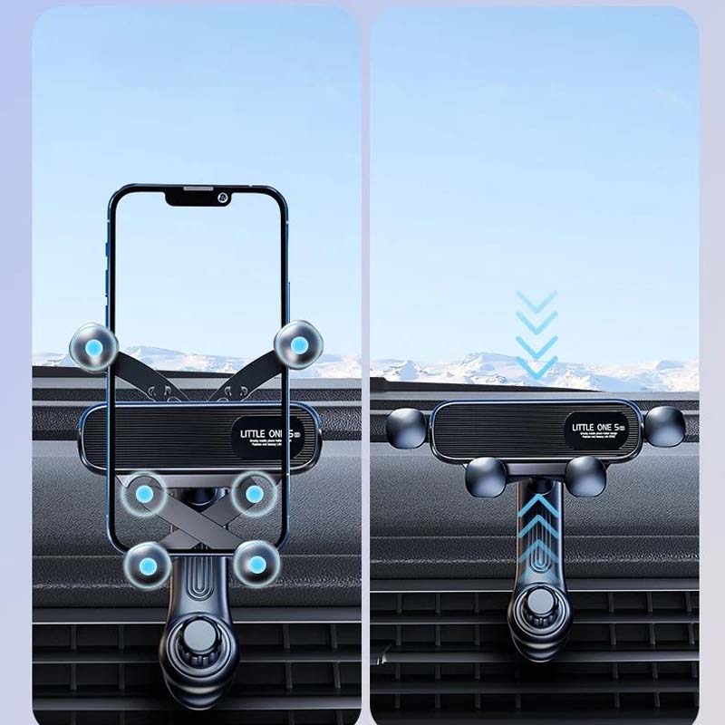 Detailed image of the rotatable mechanism of the universal car phone mount, showing smooth adjustment