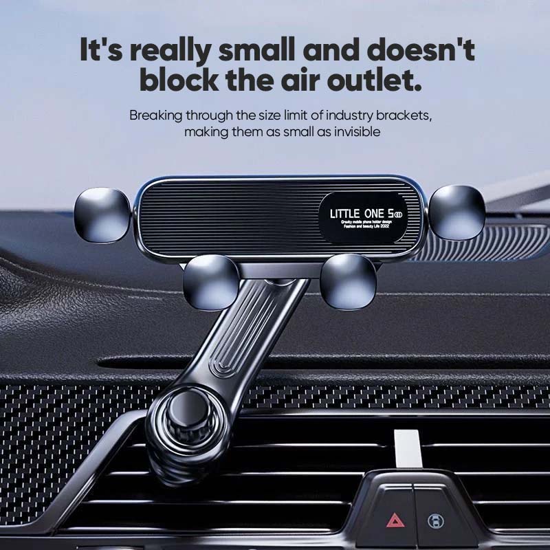 Close-up of a sturdy rotatable car phone holder, designed for secure attachment to a car dashboard