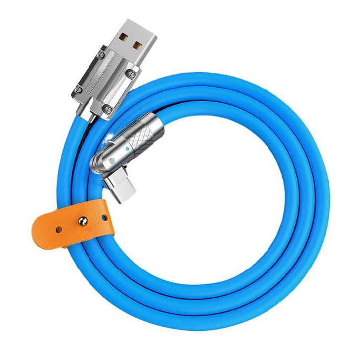 Type-C connector head for a universal rotating fast charge USB phone charger.