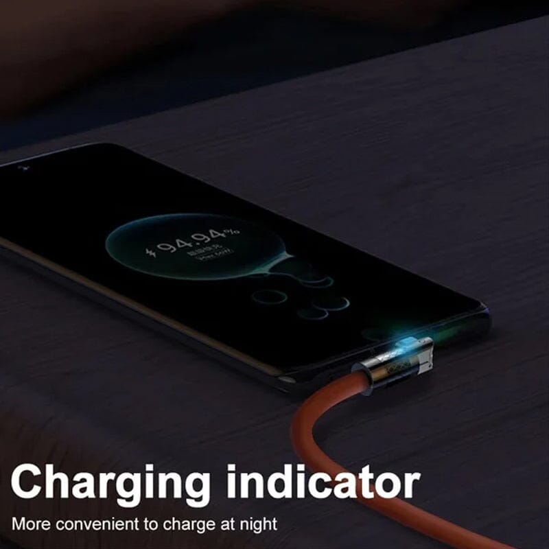 Black universal fast charge phone charger cable with interchangeable rotating connectors.