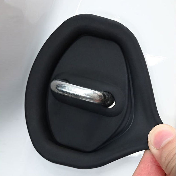 Set of 4 universal silicone car door lock covers, durable vehicle accessories