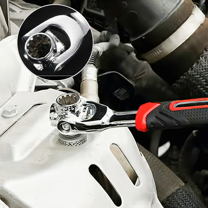 Collection of hand tools including the Universal Socket Spanner Wrench, a must-have multi-tool