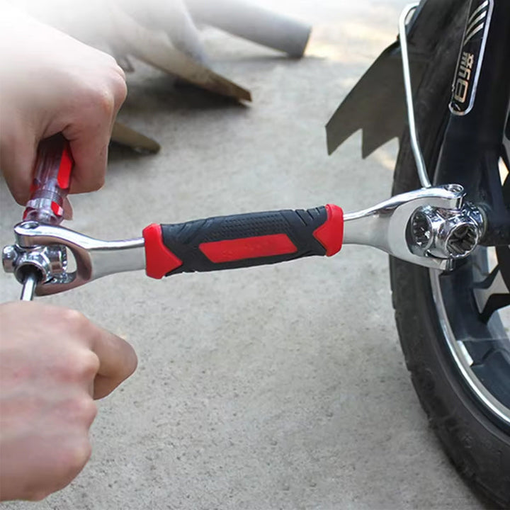 Multi-functional Universal Socket Wrench with various sized pins, a versatile hand tool for mechanics