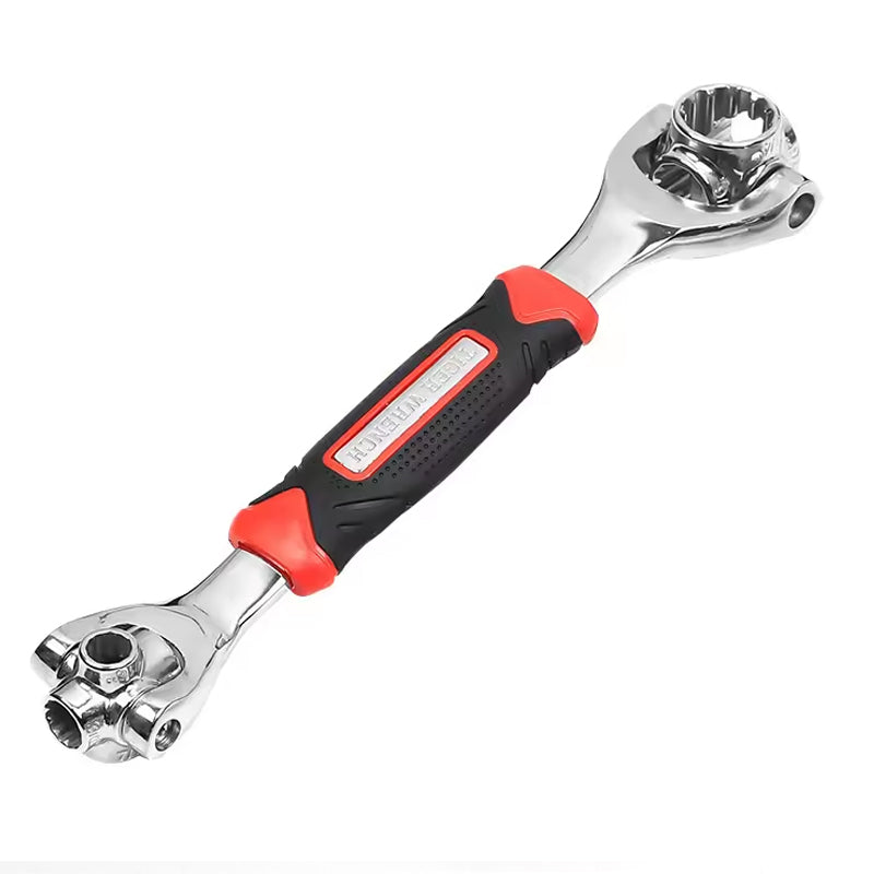 Universal Socket Wrench shown with an electric drill adapter, essential for DIY and home improvement