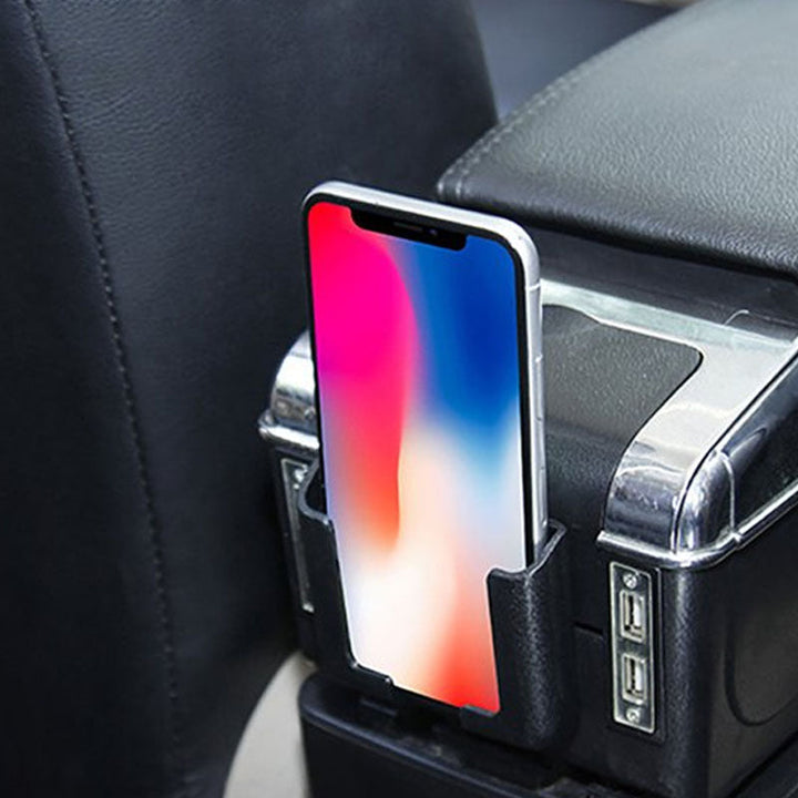 PVC universal phone holder attached to a car dashboard, providing a stable view for GPS