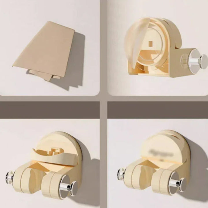 Adjustable shower head holder with powerful suction cup, perfect for bathroom organization