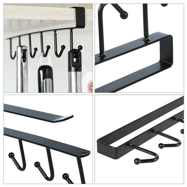 White under-cabinet storage rack, space-saving kitchen organizer for a clutter-free countertop