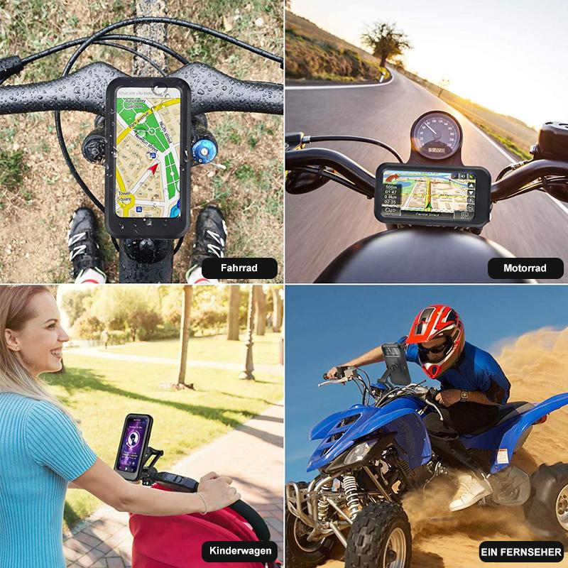 Waterproof bicycle phone case, clear screen, keeps phone dry and accessible