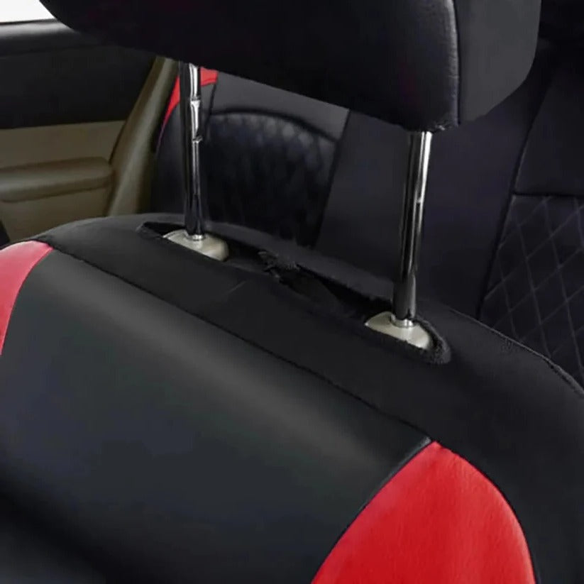 Durable scratch-resistant waterproof car seat covers for 5 seats. Universal PU leather for SUV/truck interior.