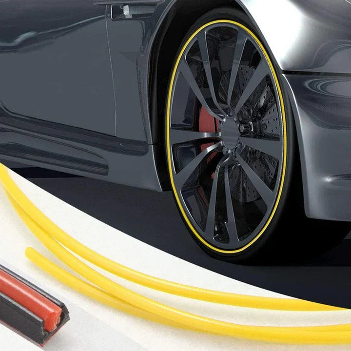 DIY universal fit wheel protector for easy curb defense & vehicle upgrade.