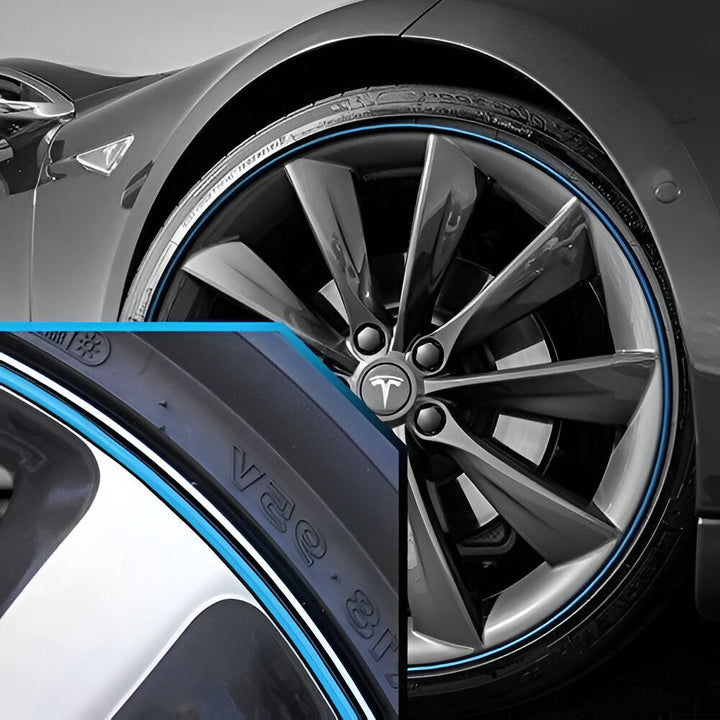 Autostyling & carcare: universal rimguard for wheel edge protection against curbs.