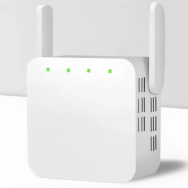 Universal WiFi signal enhancer for home & office. Boosts internet, eliminates dead zones.