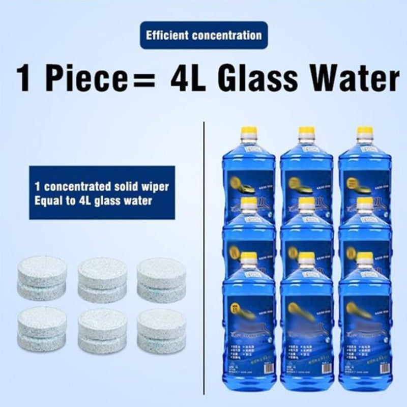 Packaging of Universal Windshield Wiper Fluid Tablets, 20 tablets, car accessories for clear vision
