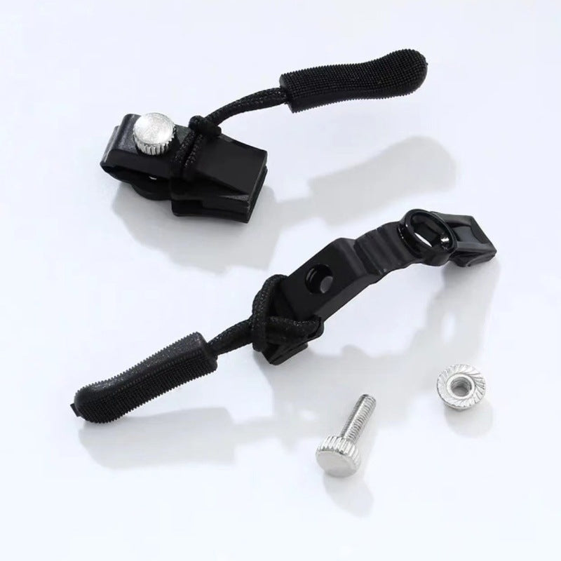 Assorted pieces of the universal zipper repair kit, useful for home improvement and practical clothing repair