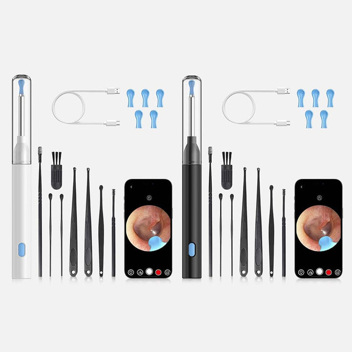 Personal wellness gift: USB rechargeable ear wax removal kit with HD camera for visual cleaning.