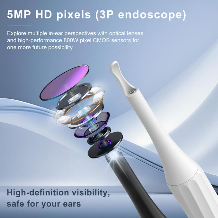 Rechargeable ear wax removal kit with HD camera, ideal for safe and precise ear cleaning.