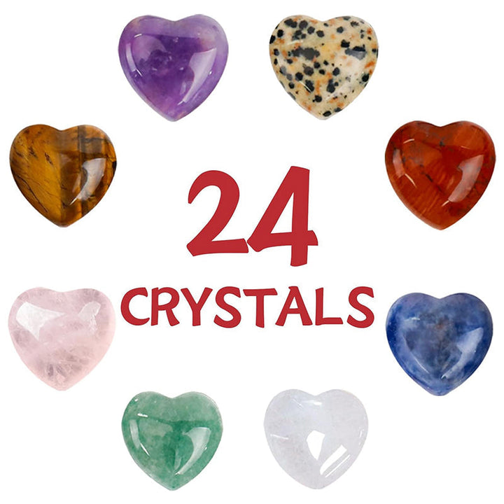 Close-up of a Valentine's Day card with a prominent heart-shape crystal, perfect for gifting.
