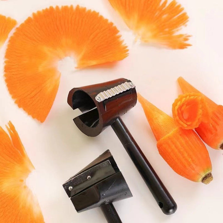 High-quality kitchen accessory: Vegetable Flower & Spiral Slicer for spiraling carrots, cucumbers.