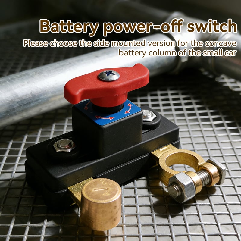 Manual battery disconnect, safety switch for automotive and recreational vehicles