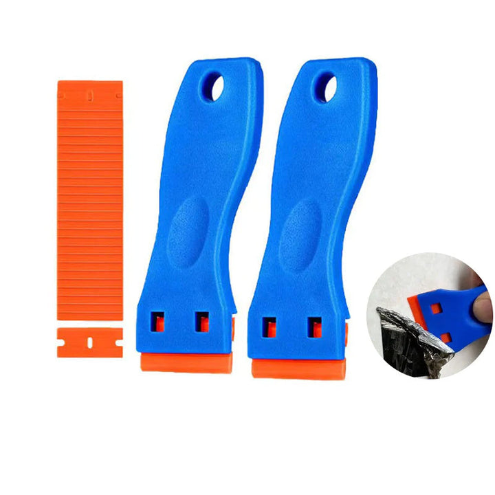 Plastic blade scraper kit, a multi-purpose tool for safely tackling tough adhesive removal projects