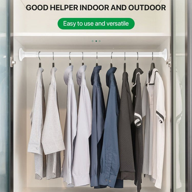 Close-up of the adjustable mechanism on a versatile clothing hanger telescopic rod