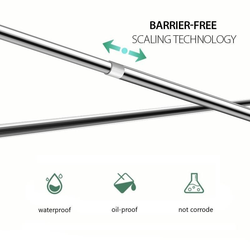 Compact telescopic rod at 19.7in, ideal for small spaces and home organization
