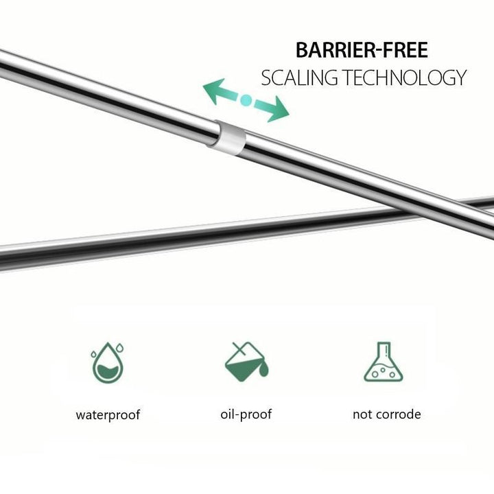 Compact telescopic rod at 19.7in, ideal for small spaces and home organization