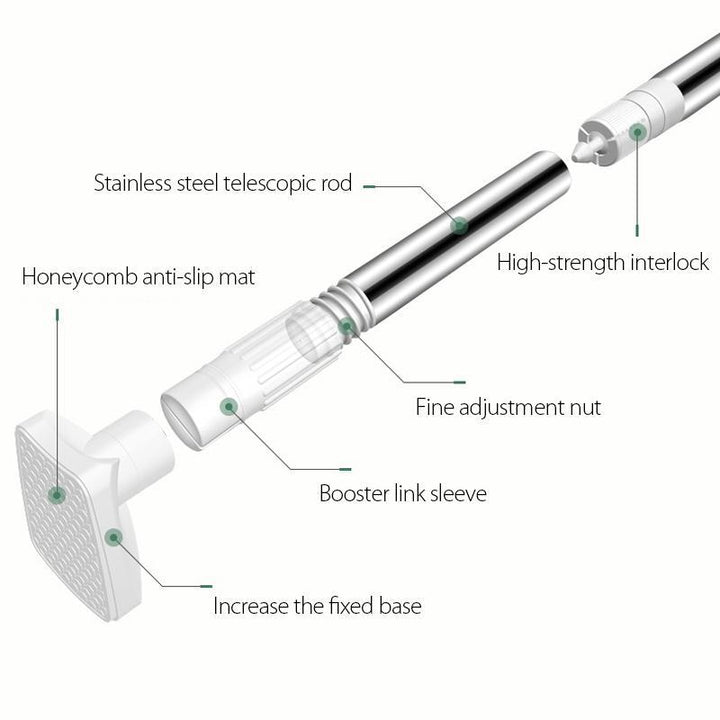 Image demonstrating easy installation of the adjustable clothing hanger telescopic rod
