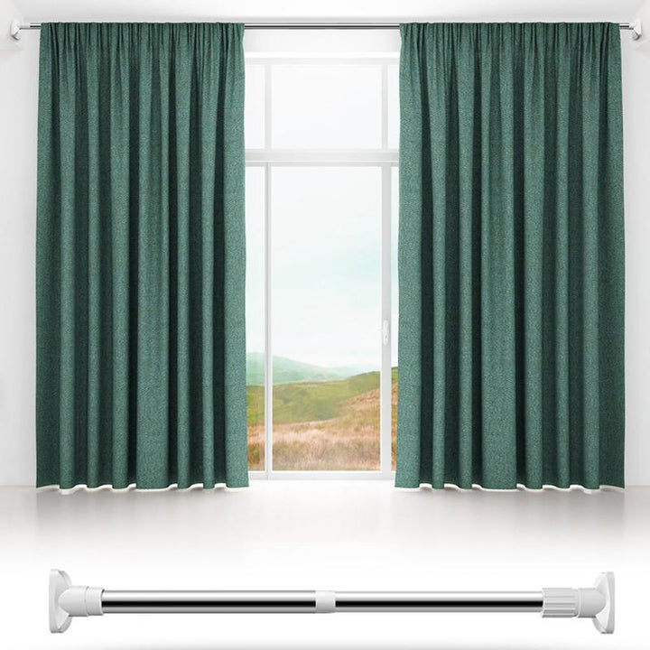 Set of two telescopic rods for comprehensive closet organization and adaptable storage