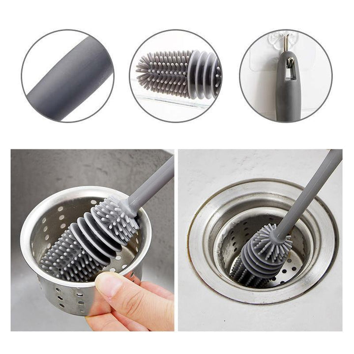 Ergonomic bottle & cup cleaning brush, designed for comfortable and efficient kitchen tasks
