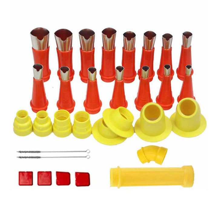 Caulking finisher set demonstrating its versatility for various joint sealing in home environments