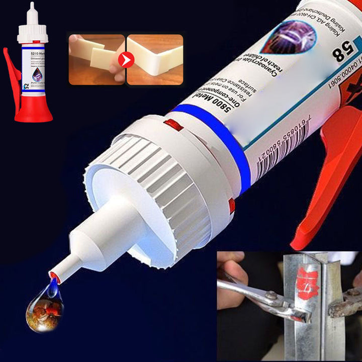 Durable bond from multimaterial repair glue on fabric, suitable for household textile fixes