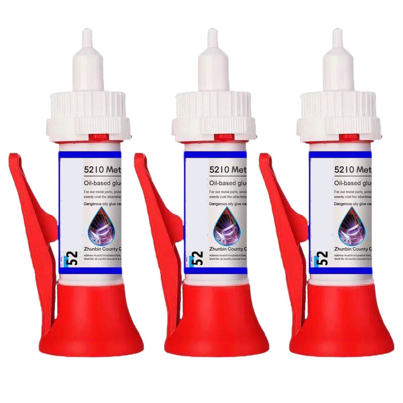 Fast-drying repair glue being used on a glass object, creating a clear and strong bond