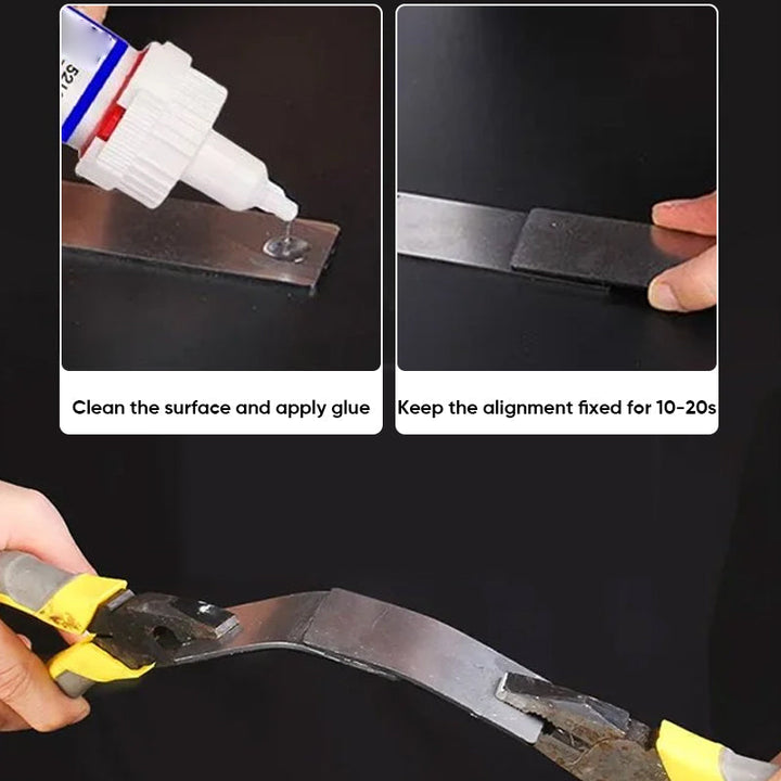 Multimaterial adhesive glue securely bonding wood pieces, ideal for DIY repairs and crafts