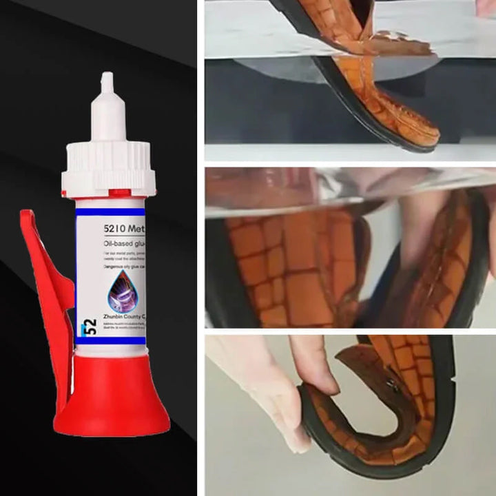 Packaging of Versatile Multi-Material Instant Repair Adhesive Glue, emphasizing strong and fast-drying