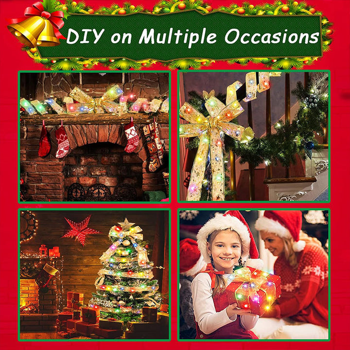 Detailed view of LED ribbon lights, durable and energy-efficient for holiday display
