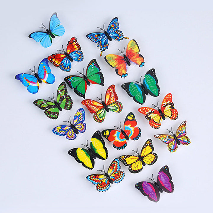 Multiple LED butterfly lights on a wall, providing a gentle glow as a night light or decorative accent