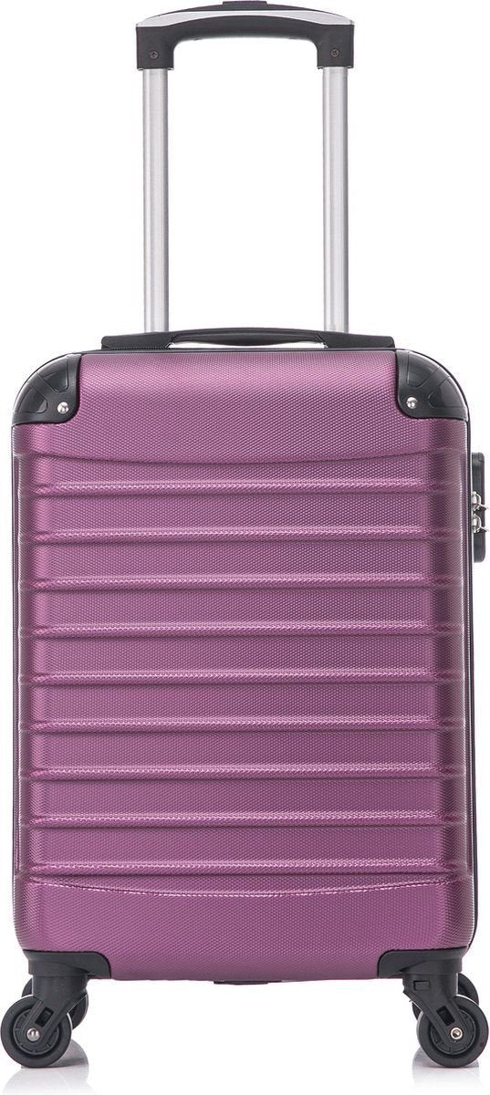 Stylish purple 2-piece hardside spinner luggage set, ideal travel gear for any vacation.