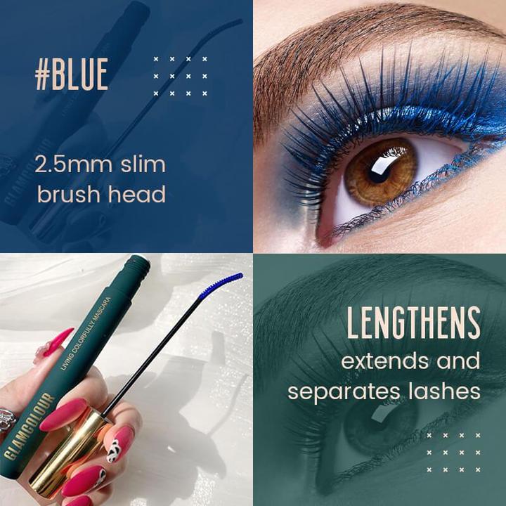 Red colored waterproof skinny mascara wand, optimized for precise application & lash lengthening