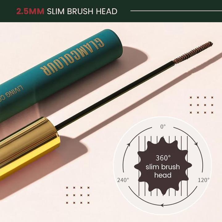 Brown colored waterproof skinny mascara, a natural yet lengthening option for beautiful lashes