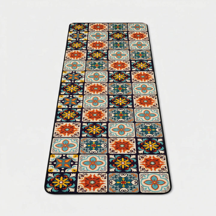 Long kitchen runner mat, Tilefloora design, non-slip & cushioned for busy kitchens.