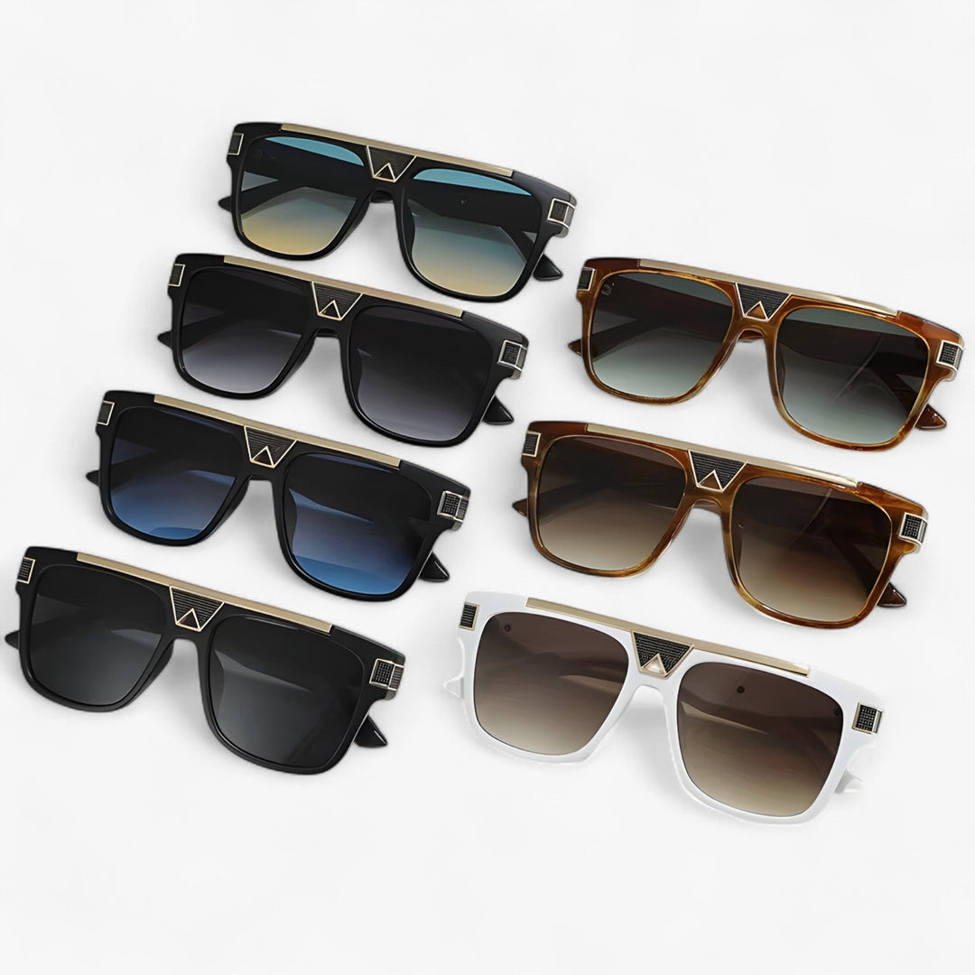 Durable metal frame aviator sunglasses, unisex design with mirrored lenses for optimal UV protection.