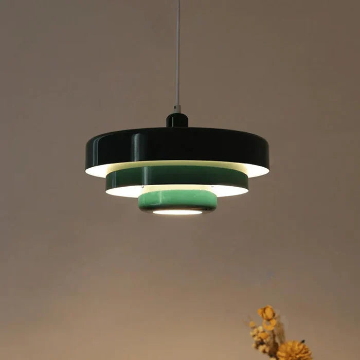 Vintage style LED pendant light for home decor. Perfect ceiling fixture for retro kitchen or dining.