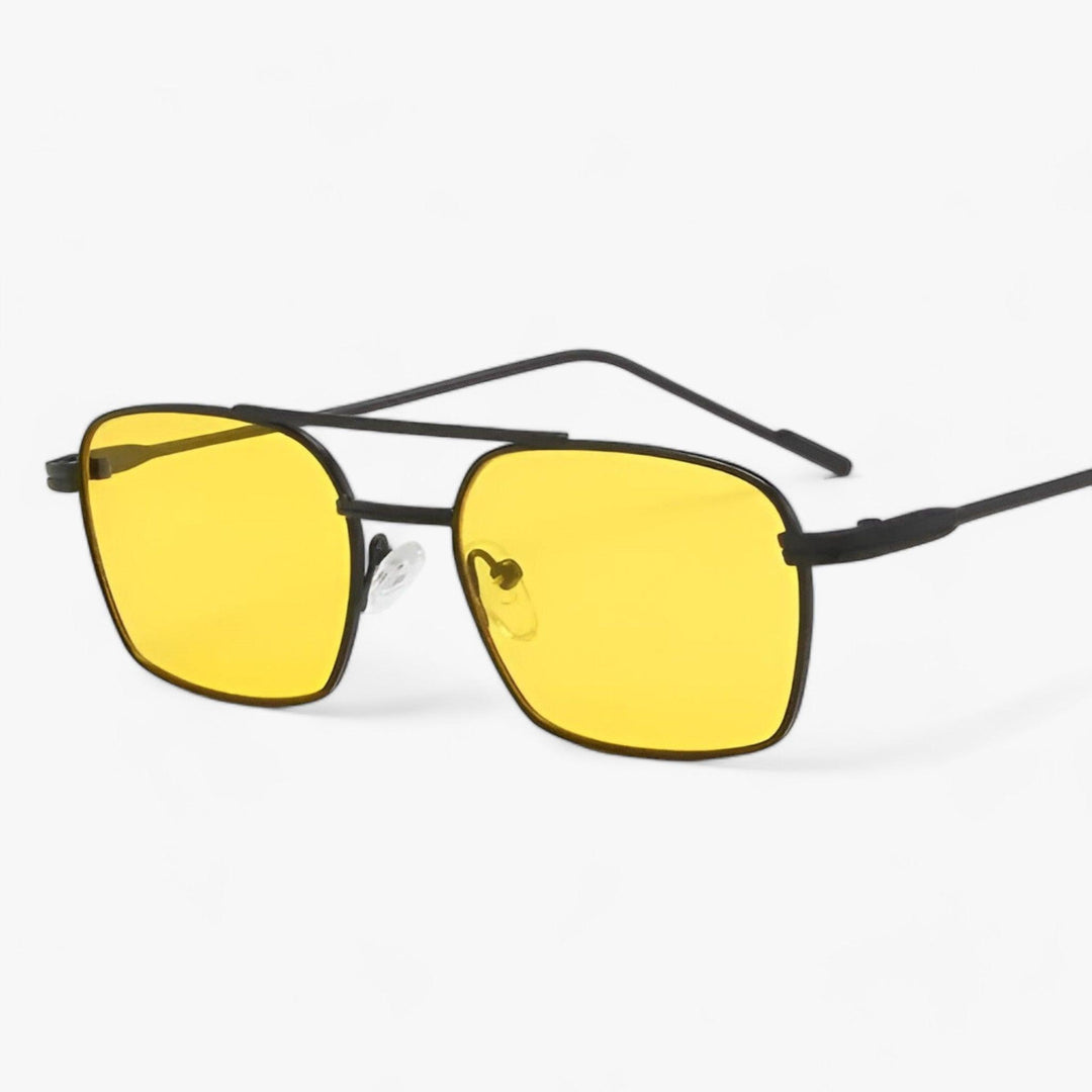 Classic retro unisex sunglasses, featuring a stylish double bridge and durable metal frame for timeless fashion eyewear.