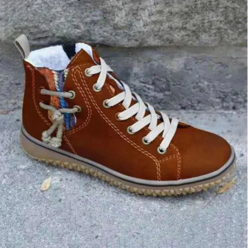 Classic vintage winter boots for men & women, cozy warmth, durable & non-slip outdoor footwear design.