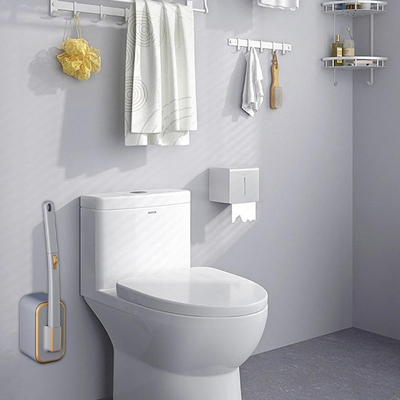 Easy to install wall-mounted disposable toilet brush and holder, refreshing ocean fragrance