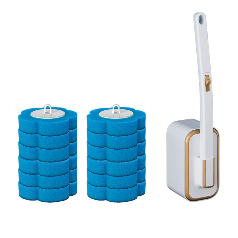 Sanitary wall-mounted disposable toilet brush, ocean fragrance, ideal for home bathroom upkeep